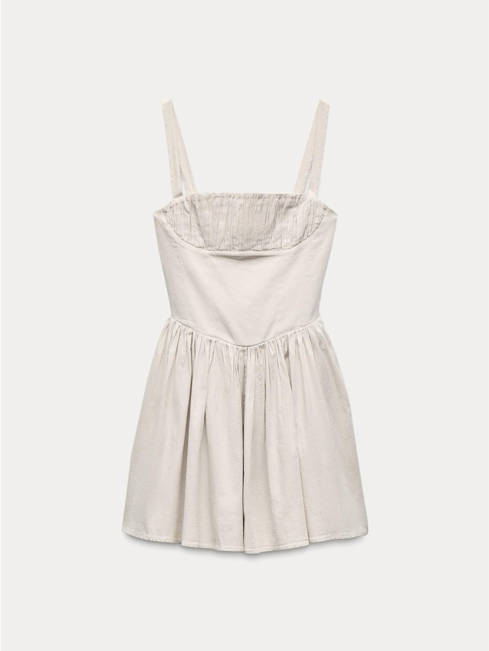 Zara Voluminous Skirt Dress in Bone